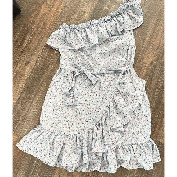 NWT Nasty Gal Women's Cold Shoulder floral ruffle dress Sz 10 Coquette Boho - Picture 1 of 10